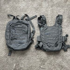 Mission Critical Brand Action Baby Carrier & Back Pack in Gray